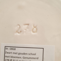 Zwart met goudkleurige schaal